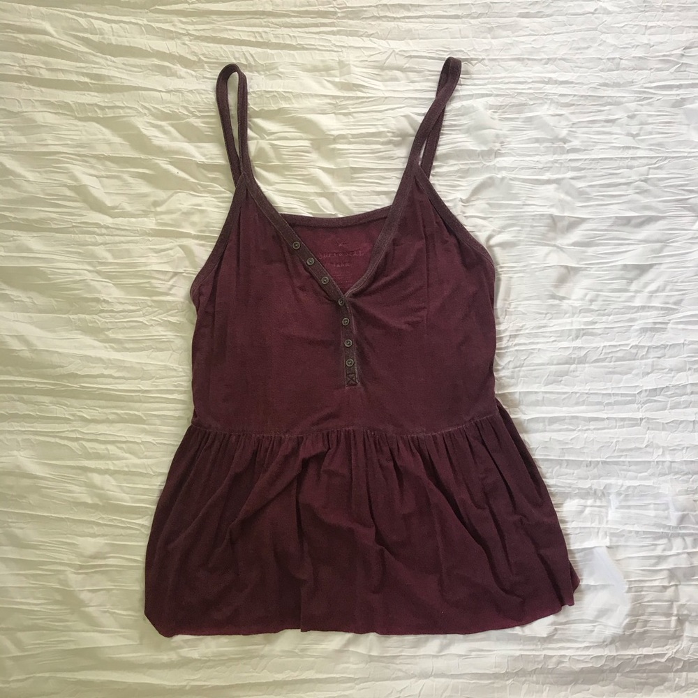 Maroon soft tank top